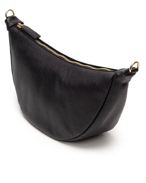 Hayley Hobo Crossbody Bag in Black