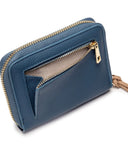 Polly Leather Purse in Blue