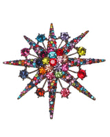 Starburst Crystal Brooch/Scarf Pin