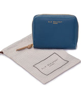 Polly Leather Purse in Blue