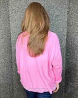 Hannah Two Layered Top in Pink (10-18)