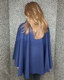 Liberty Gold Button Cape in Navy