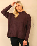 Dayna Diamante Cable Knit Jumper in Brown (8-16)