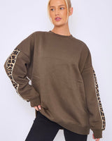 Jenny Sweat Top in Dark Khaki (10-20)