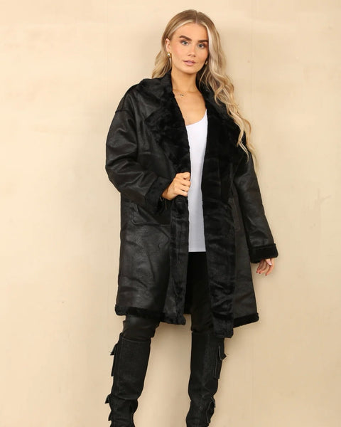 Abigail Coat in Black (Size 10-18)