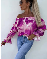 Jasmine Print Bardot Top in Pink (8-18)