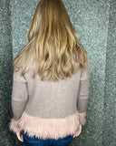 Felicity Fluffy Hem Jumper in Brown (Size 10-18)