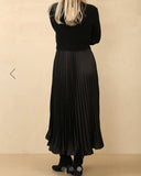 Lola Jumper Dress with Pleated Skirt in Black (Size 8-16)