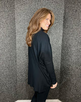 Harvey High Low Heart Jumper in Black (Size 8-20)