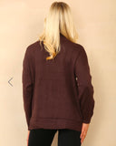 Dayna Diamante Cable Knit Jumper in Brown (8-16)