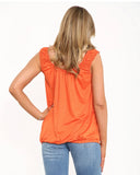 Betty Bubble Vest Top in Orange (8-18)